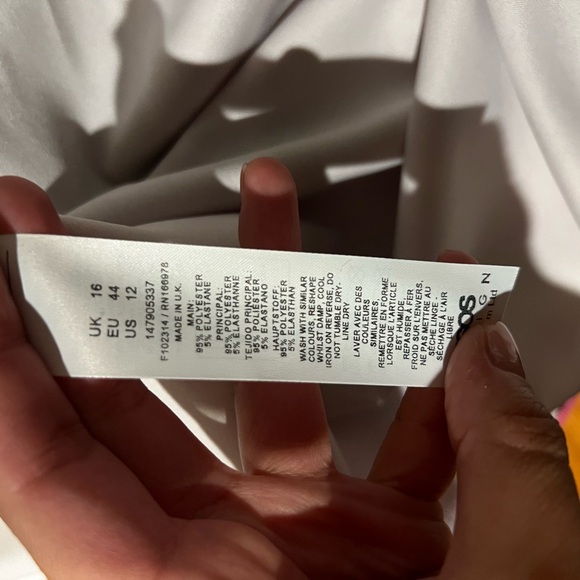 ASOS bandeau Midi dress pink floral print - Picture 7 of 7